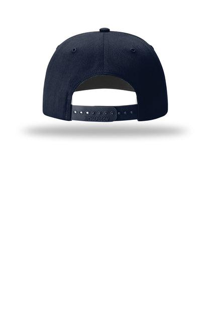 Richardson Solid Twill Trucker - Navy - flat back