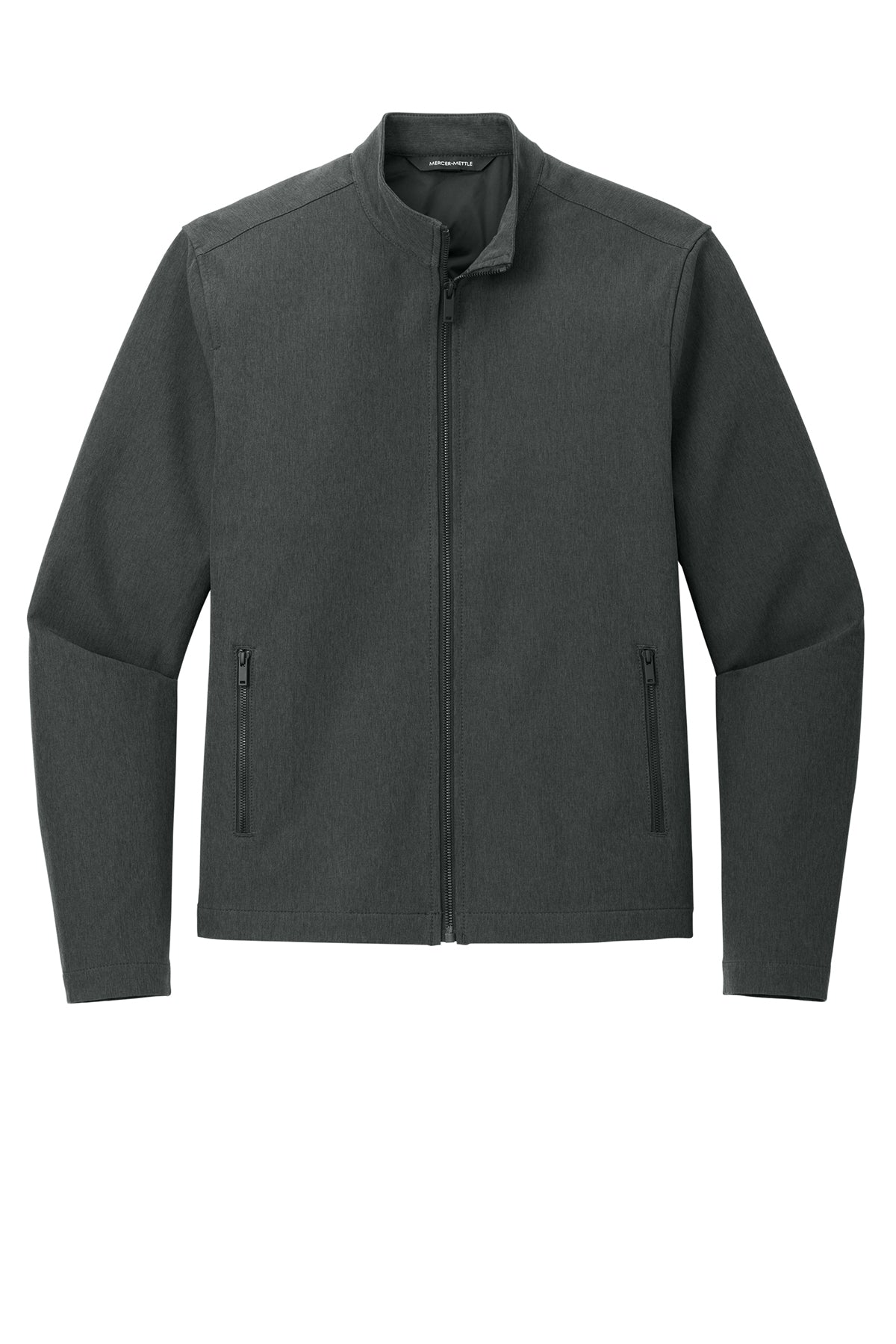 Mercer+Mettle Stretch Soft Shell Jacket in Anchor Grey Heather, front flat