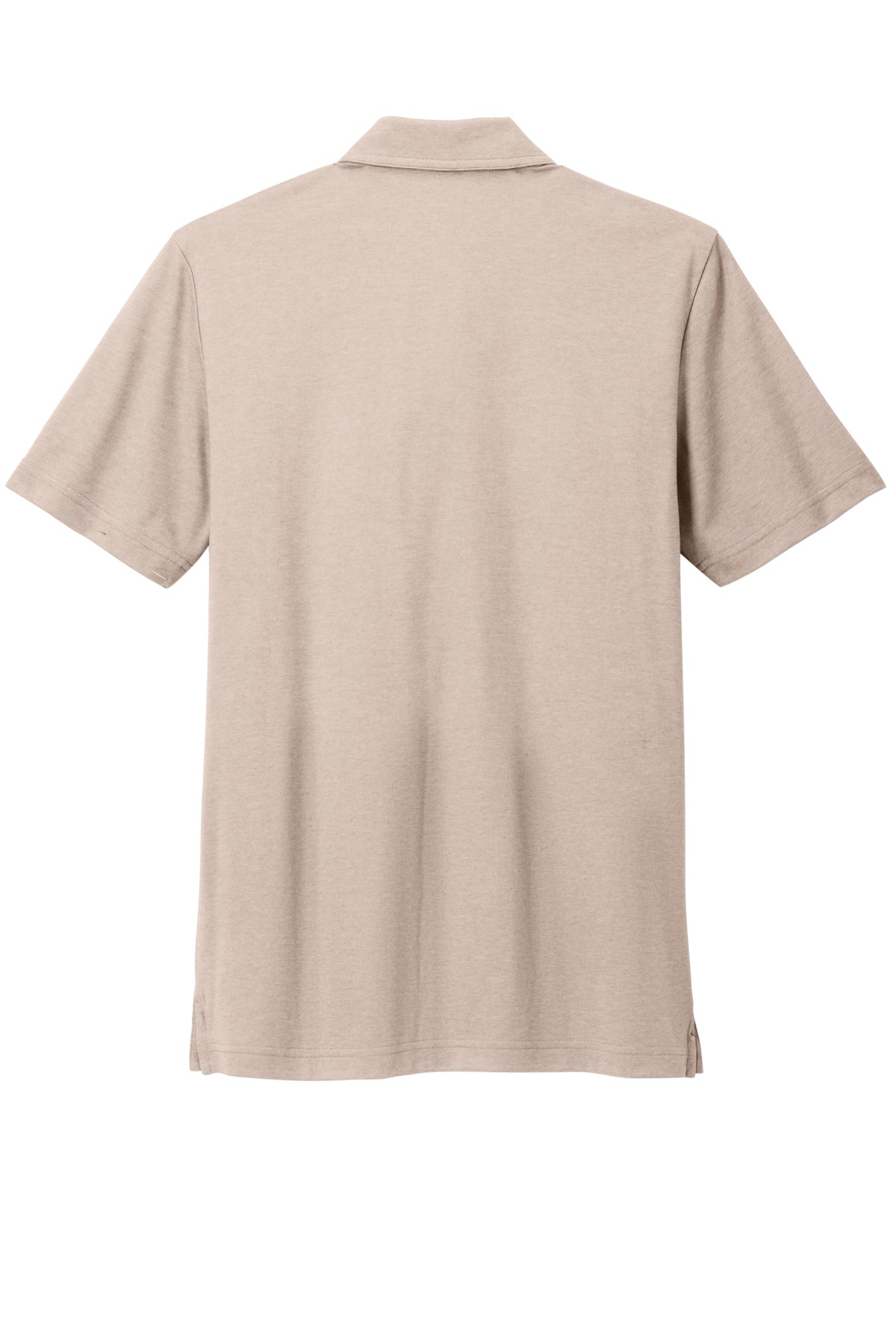 TravisMathew Sunsetters Pocket Polo in Portabella Heather, back flat