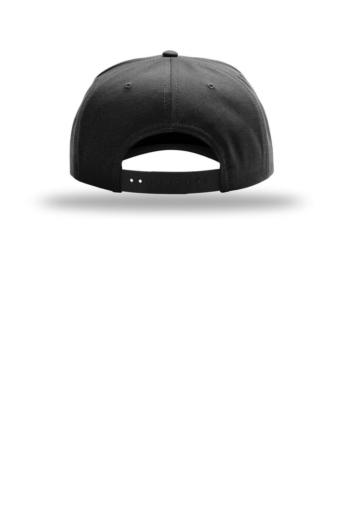 Richardson Full Fabric 5-Panel Champ - Black - flat back