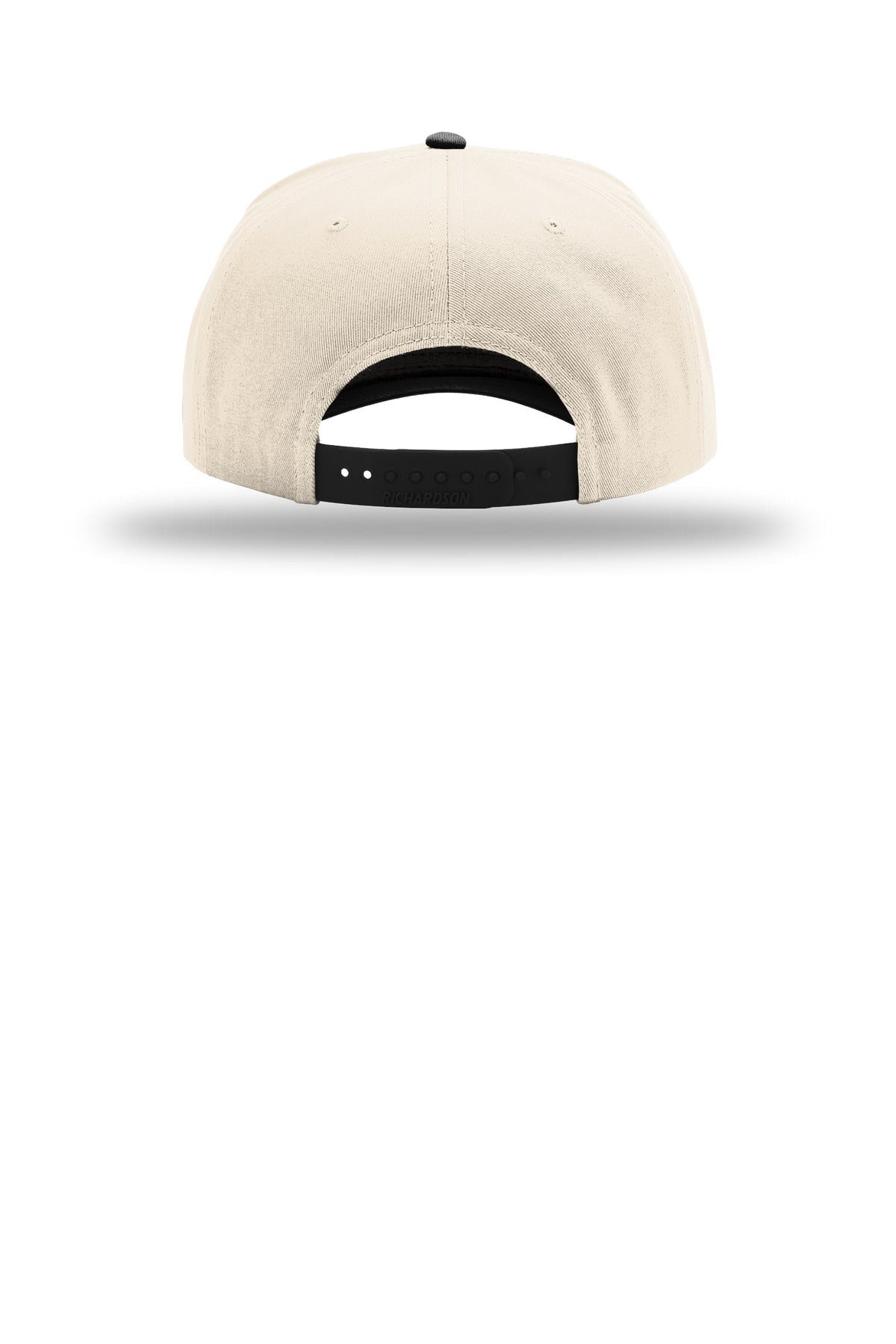 Richardson Full Fabric 5-Panel Champ - Cream/ Cream/ Black - flat back