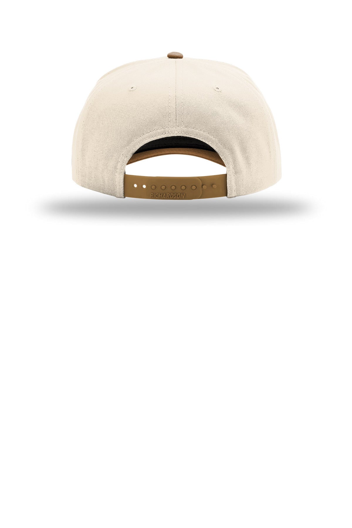 Richardson Full Fabric 5-Panel Champ - Cream/ Cream/ Caramel - flat back