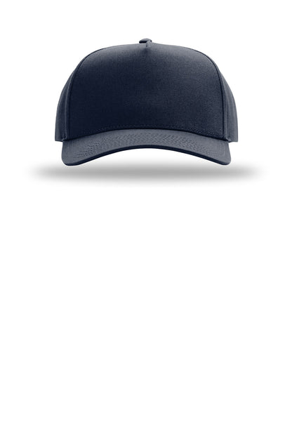 Richardson Full Fabric 5-Panel Champ - Navy - flat front