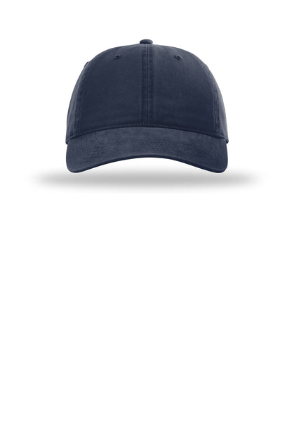 Richardson Peached Cotton Twill - Navy - flat front