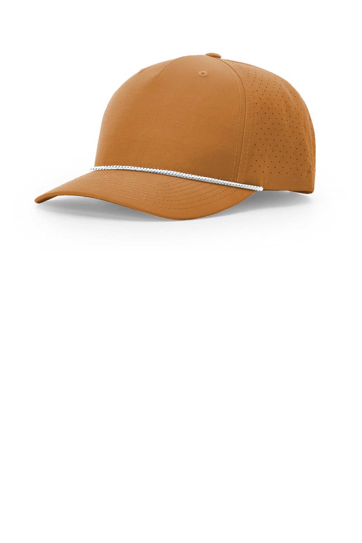 Richardson Laser Perf Performance Rope Cap - Clay/ White Black - front