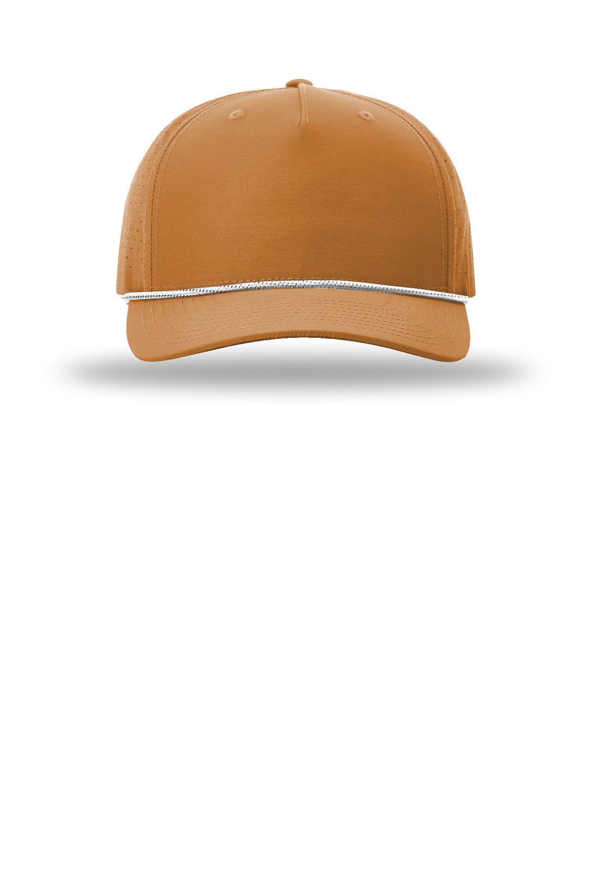 Richardson Laser Perf Performance Rope Cap - Clay/ White Black - flat front