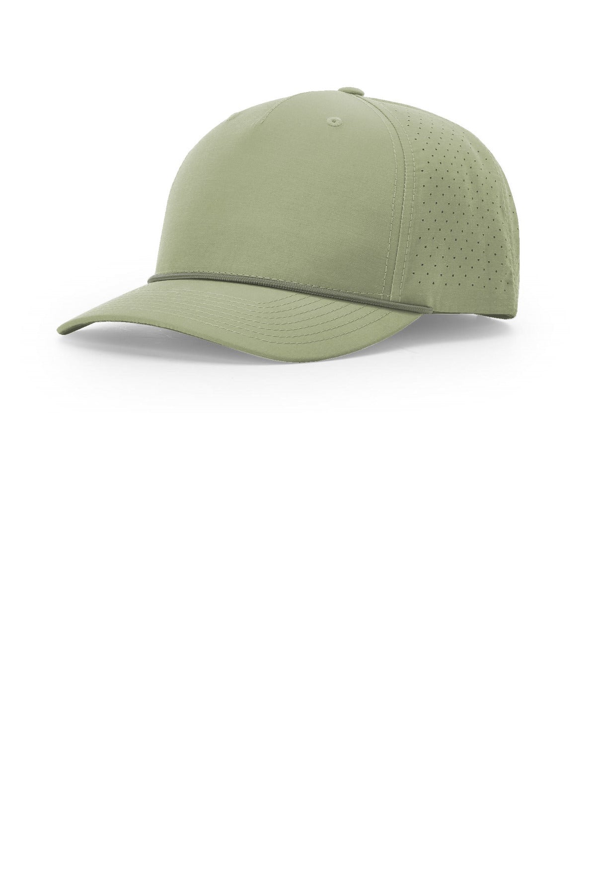 Richardson Laser Perf Performance Rope Cap - Light Olive/ Olive - front