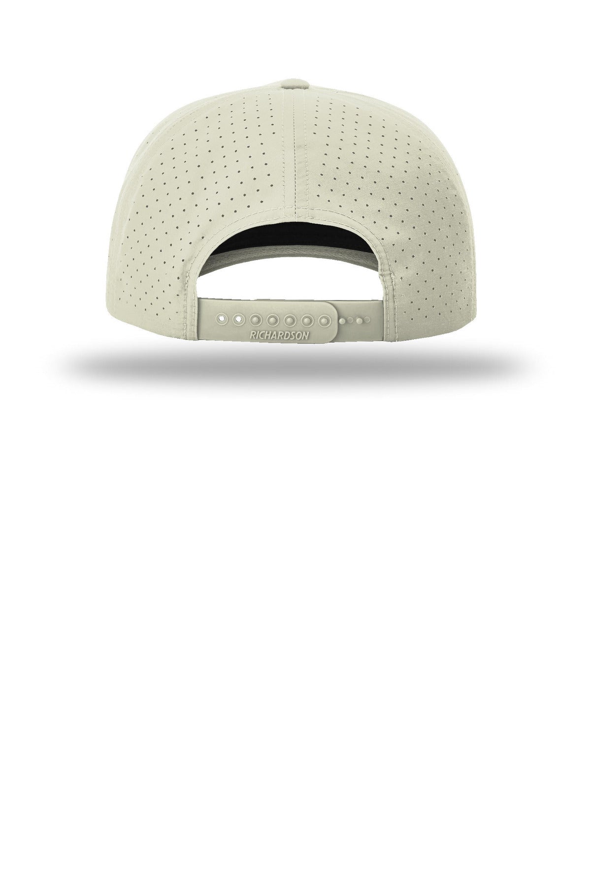Richardson Laser Perf Performance Rope Cap - Oat Milk/ Elmwood White - flat back