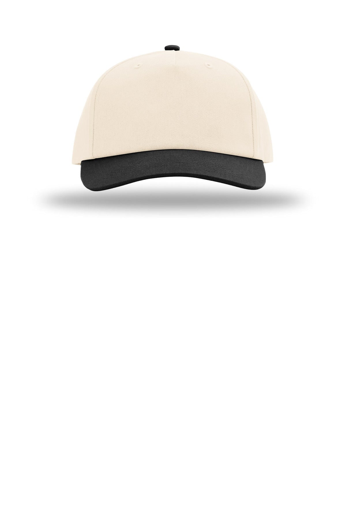Richardson 5-Panel Relaxed Gramps - Cream/ Cream/ Black - flat front