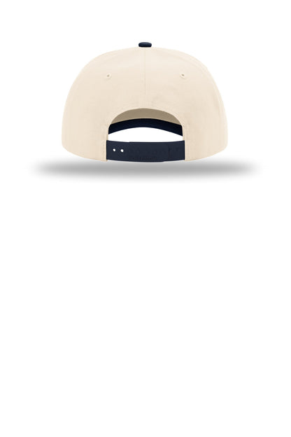 Richardson 5-Panel Relaxed Gramps - Cream/ Cream/ Navy - flat back