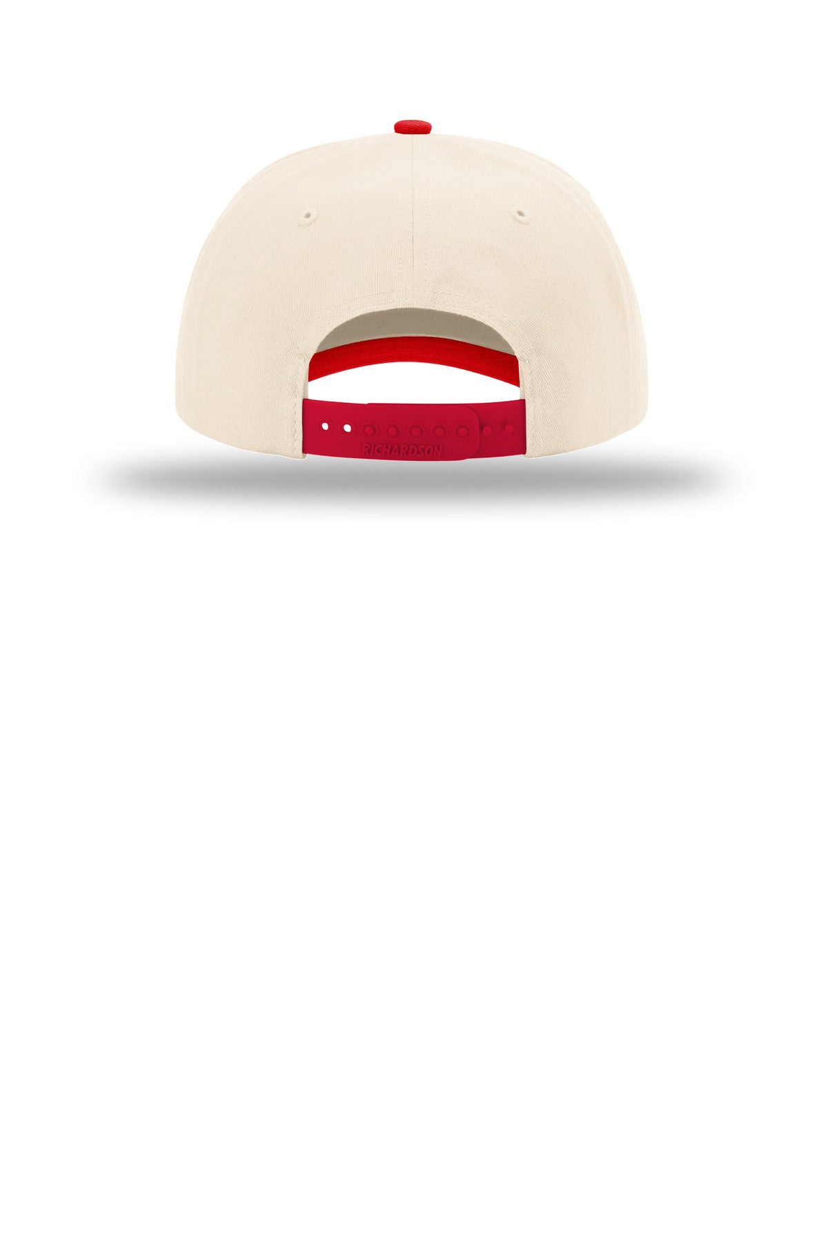 Richardson 5-Panel Relaxed Gramps - Cream/ Cream/ Red - flat back
