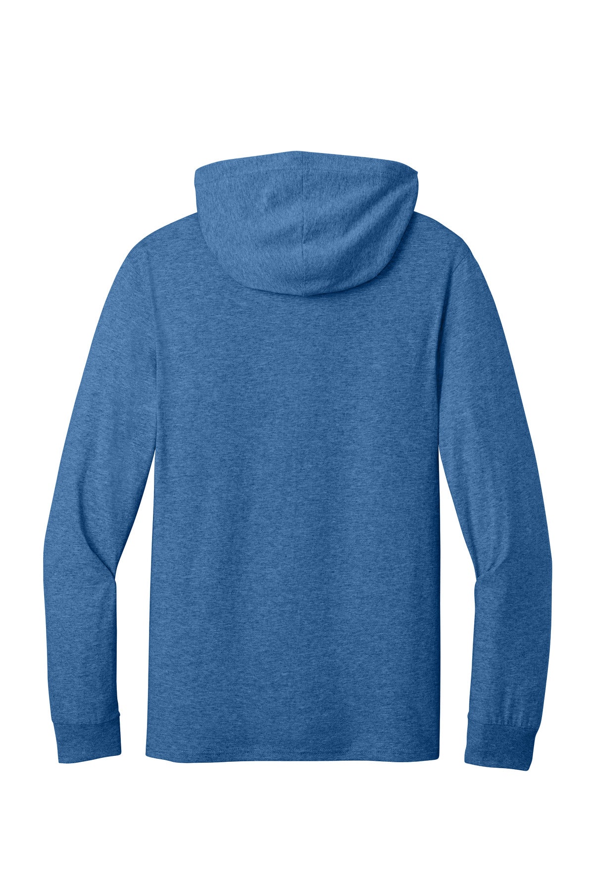 Jerzees Classics Unisex Cotton Long Sleeve Hooded T-Shirt - Retro Heather Royal - flat back