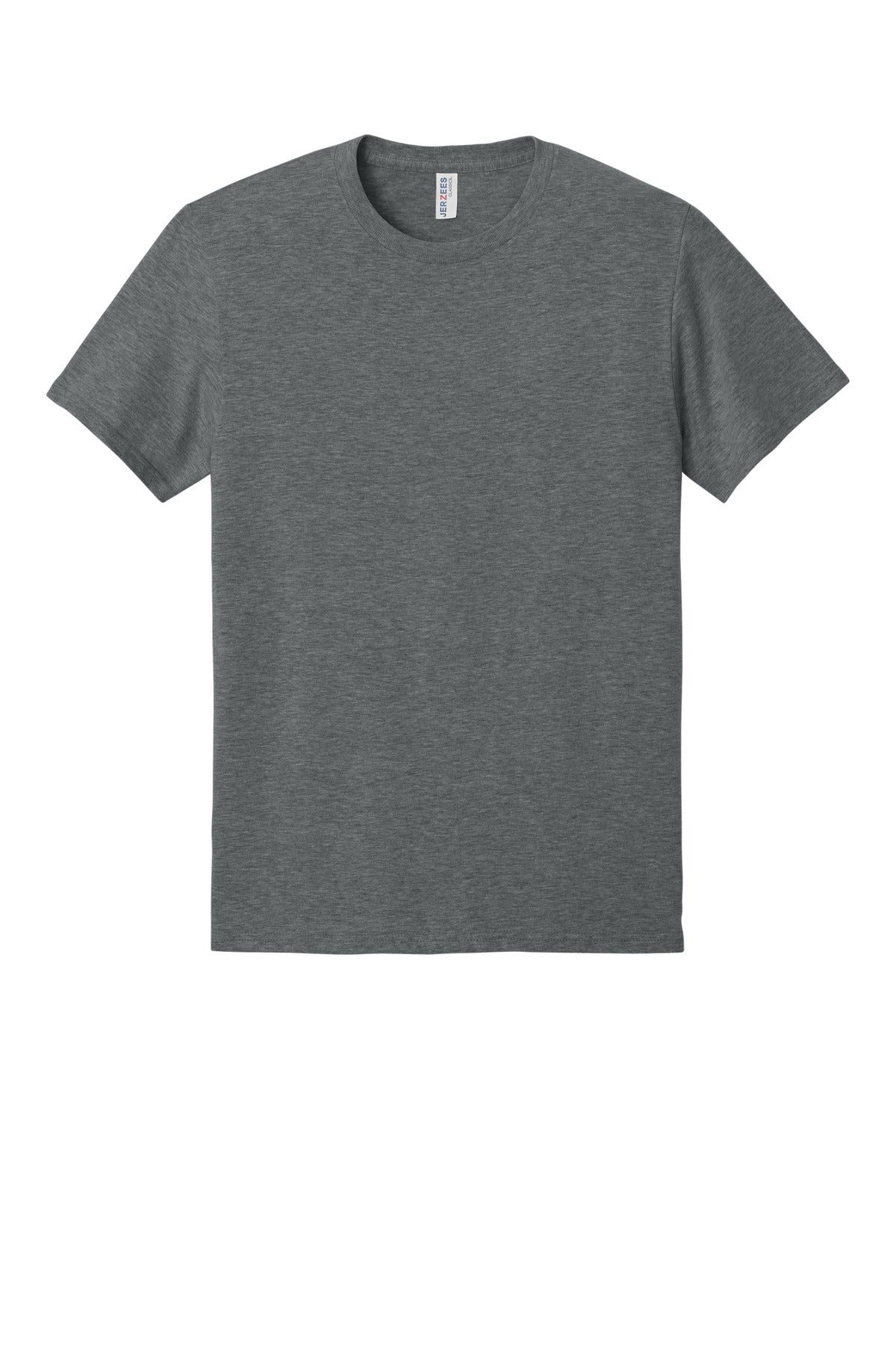 Jerzees Classics Unisex Cotton T-Shirt - Graphite Heather - flat front