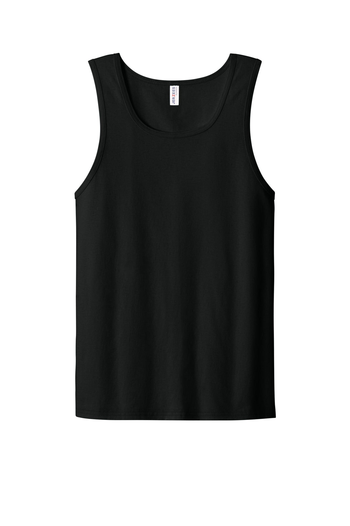 Jerzees Classics Unisex Cotton Tank - Black Ink - flat front