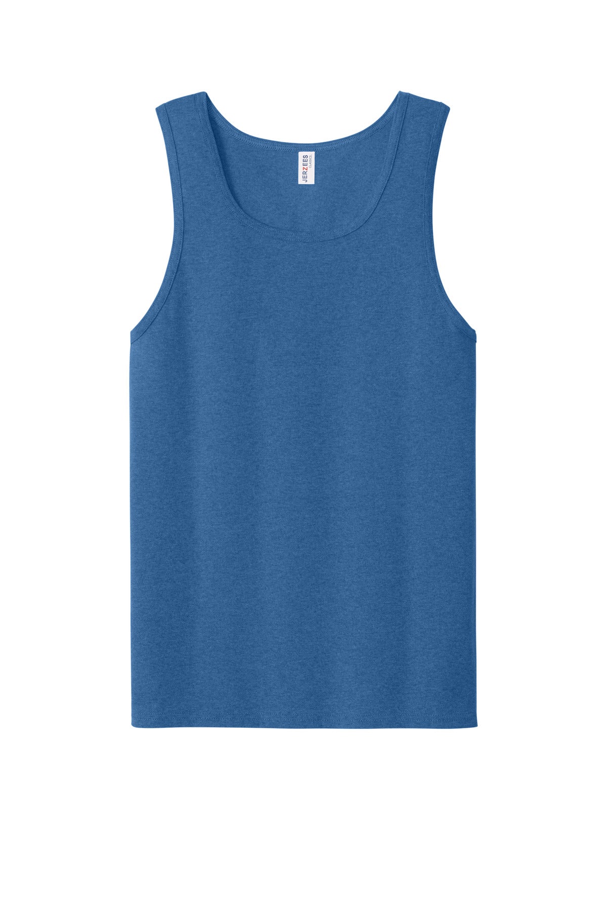 Jerzees Classics Unisex Cotton Tank - Retro Heather Royal - flat front