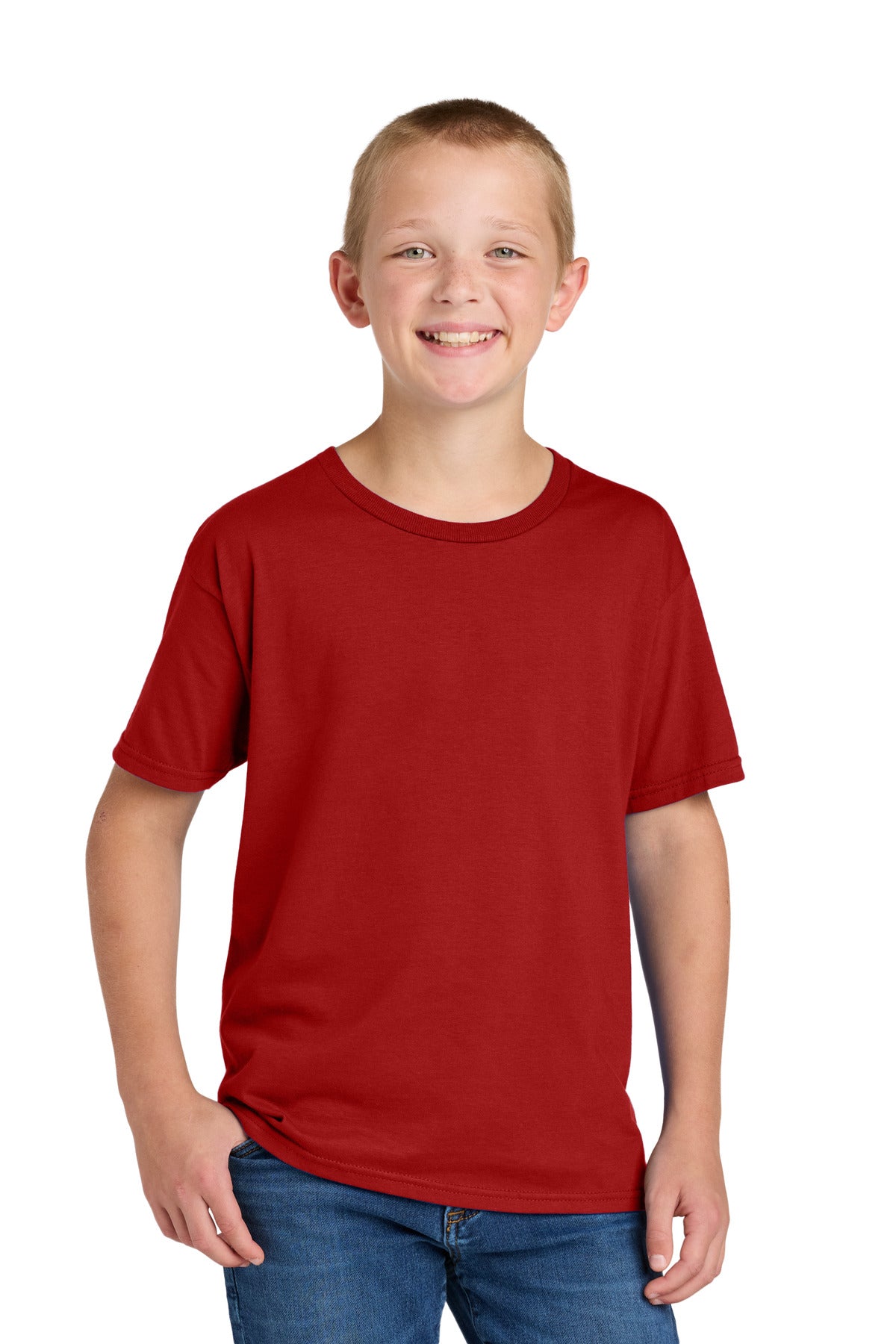 Jerzees Classics Youth Cotton T-Shirt - True Red - front