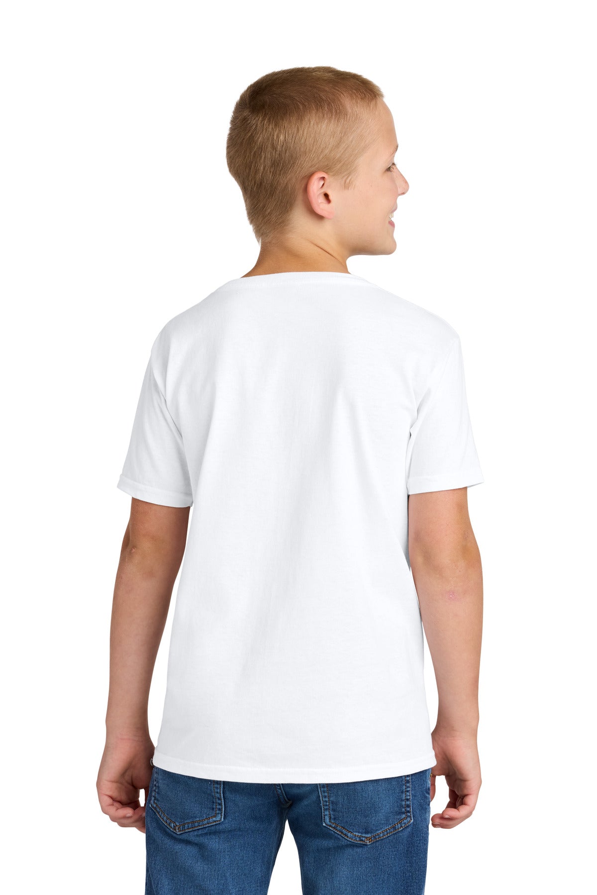 Jerzees Classics Youth Cotton T-Shirt - White - back