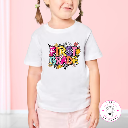 Grade Level Graphic Tee Back to School Kids T-Shirt