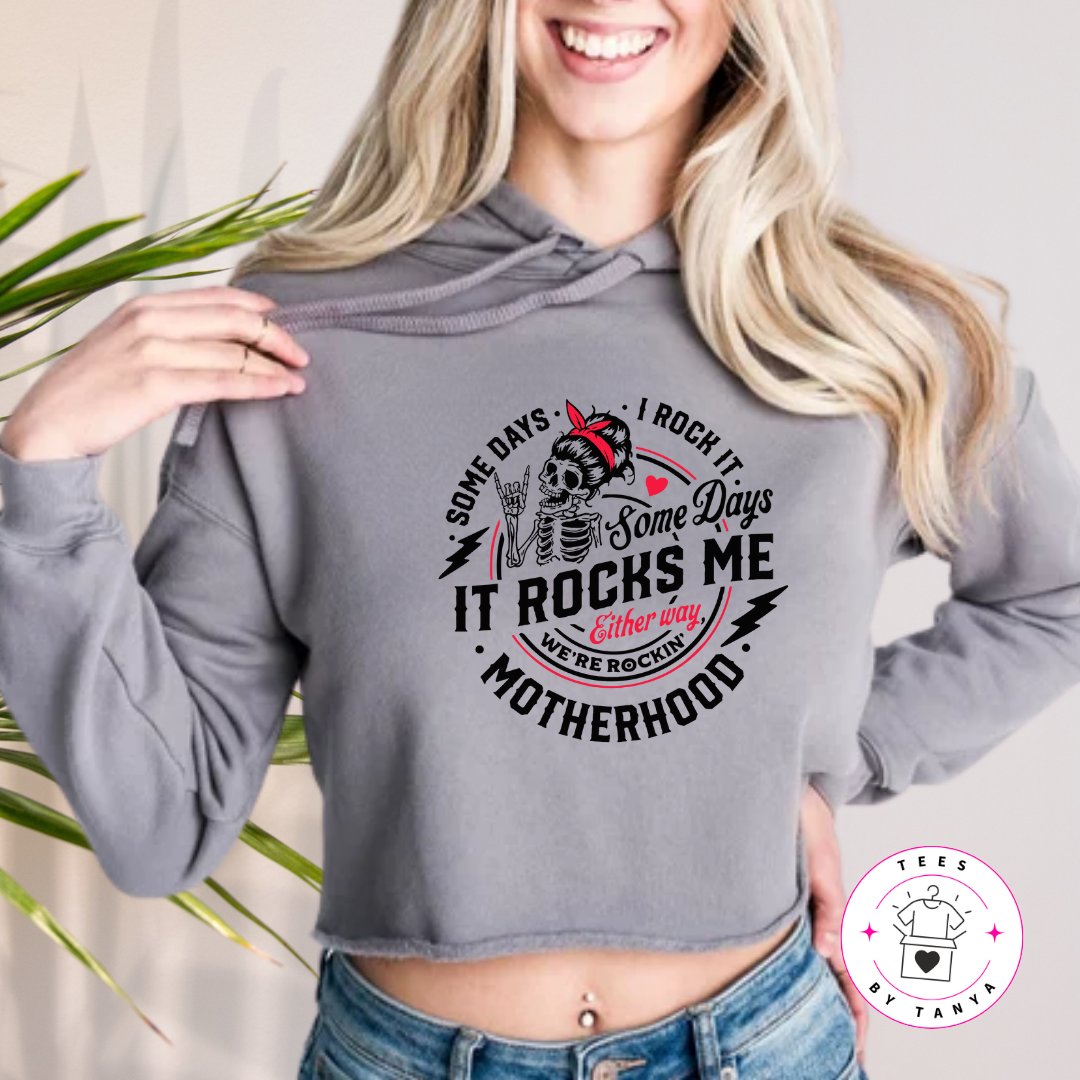 Red Motherhood Some Days I Rock It Shirt