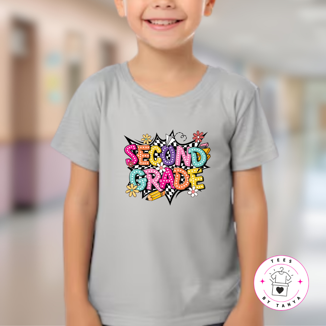 Grade Level Graphic Tee Back to School Kids T-Shirt