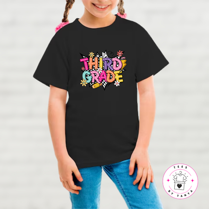 Grade Level Graphic Tee Back to School Kids T-Shirt