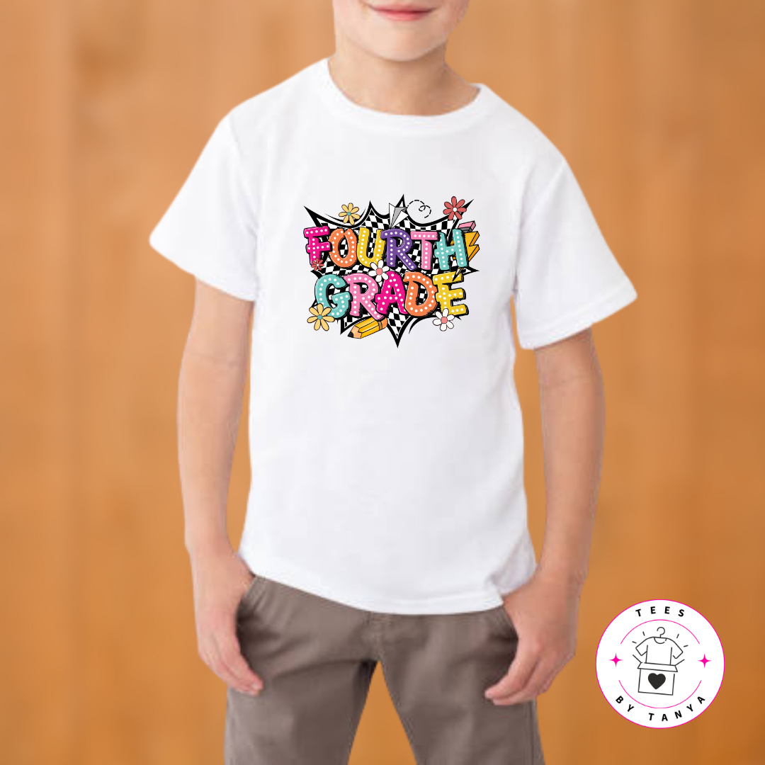 Grade Level Graphic Tee Back to School Kids T-Shirt