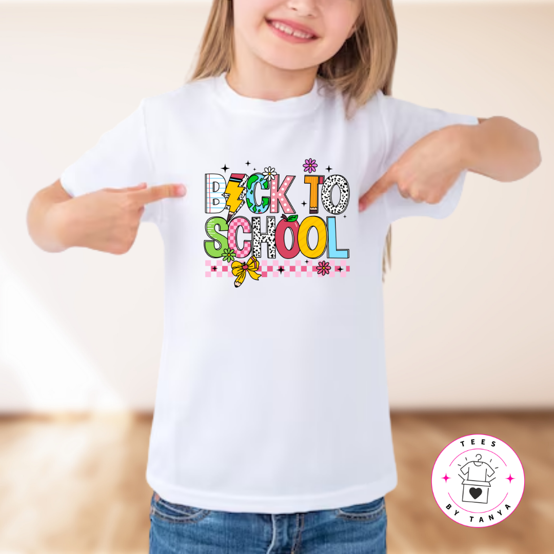 Cute Doodle Graphic Back to School Kids T-Shirt
