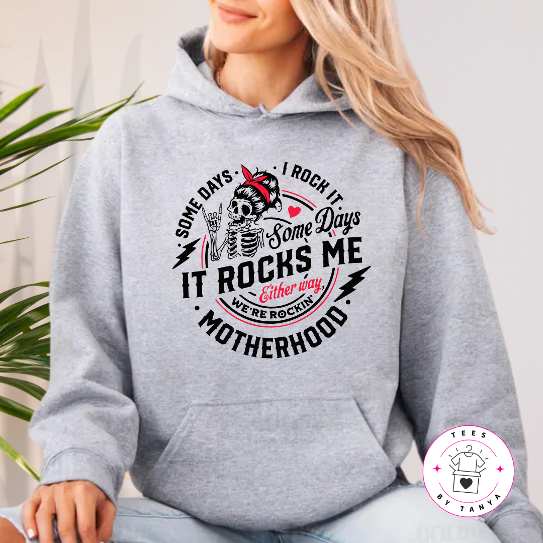 Red Motherhood Some Days I Rock It Shirt