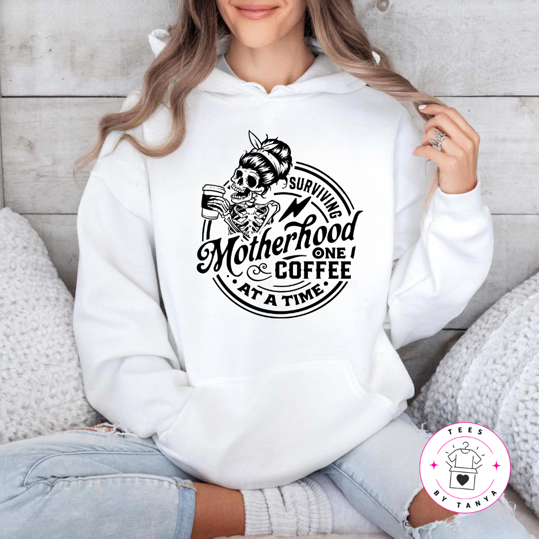 Surviving Motherhood One Coffee at a Time Shirt