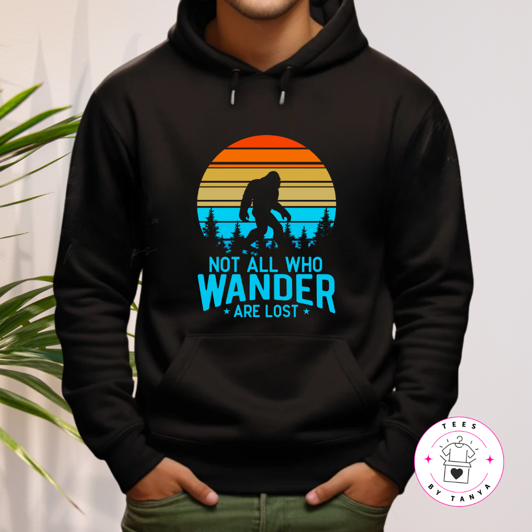 Bigfoot Not All Who Wander Are Lost Shirt