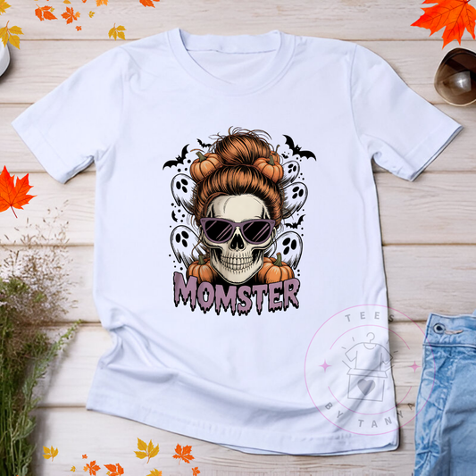 Funny Skull Momster Mom Halloween T-Shirt