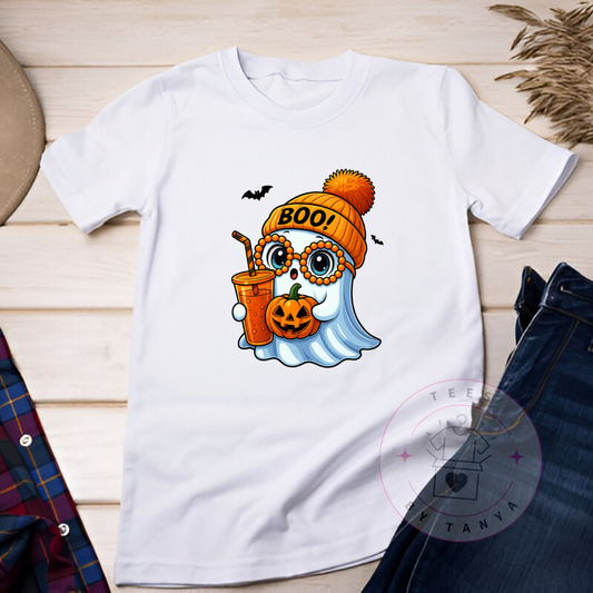 Cute Halloween Ghost Beanie Boo T-Shirt