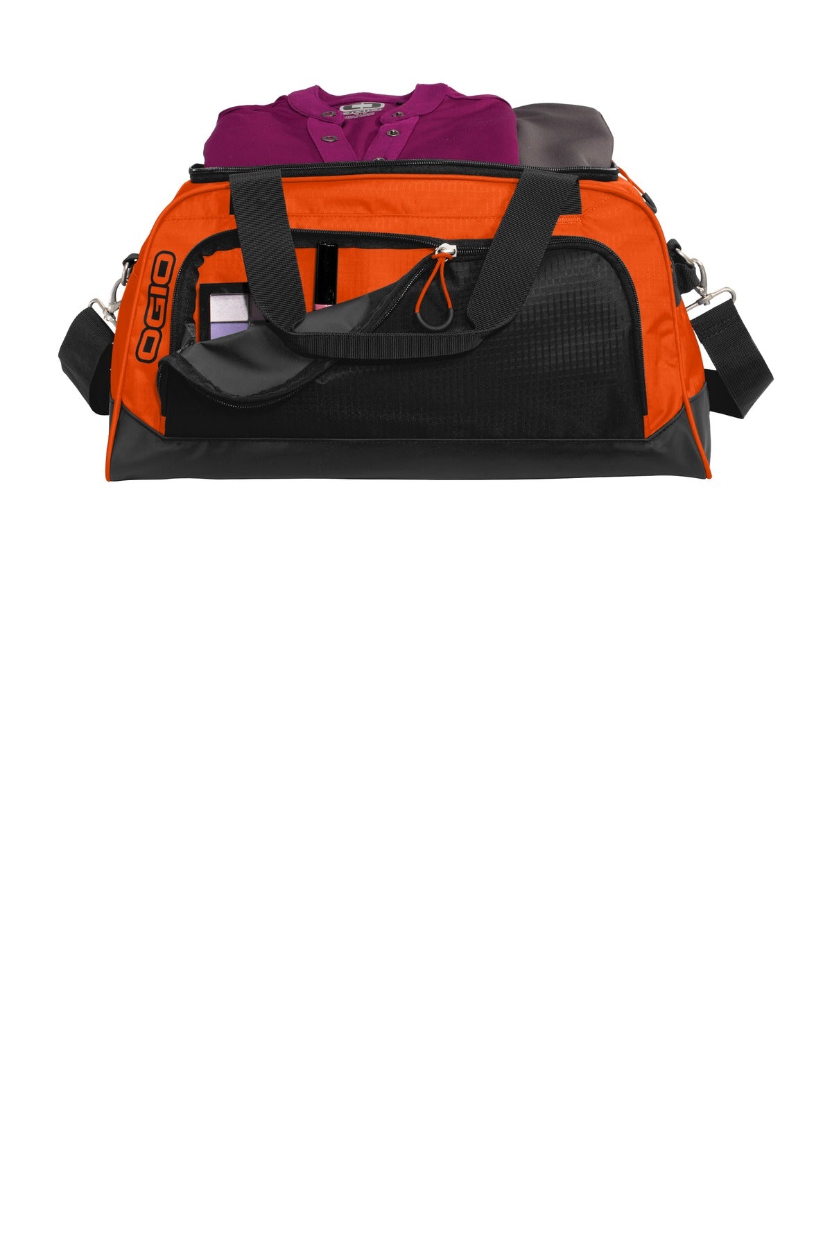 OGIO Breakaway Duffel - Hot Orange/ Black - flat front