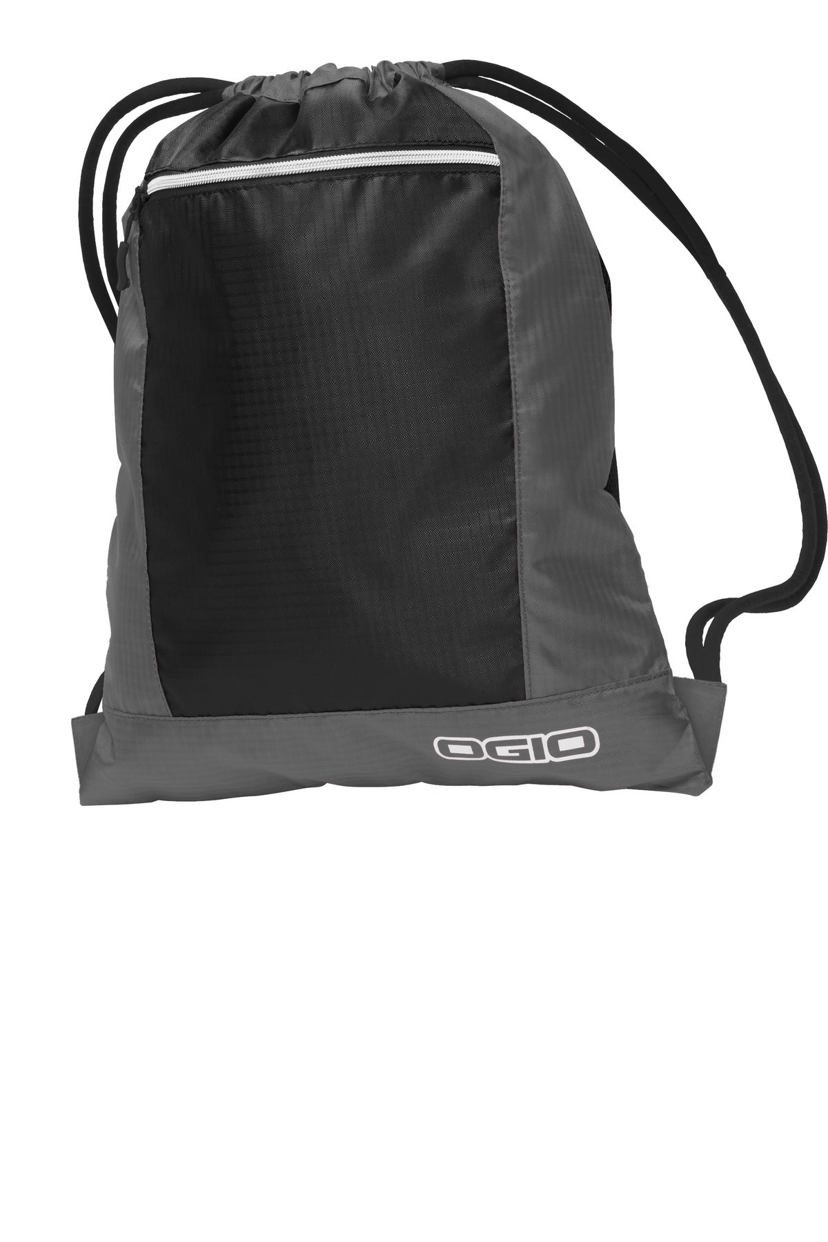 OGIO Pulse Cinch Pack - Grey/ Black - front