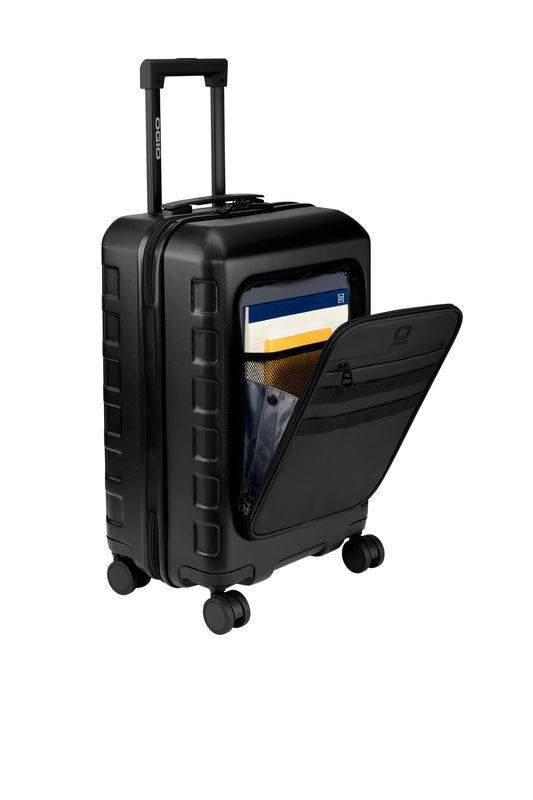 OGIO Utilitarian Carry-On Spinner - Blacktop - flat front