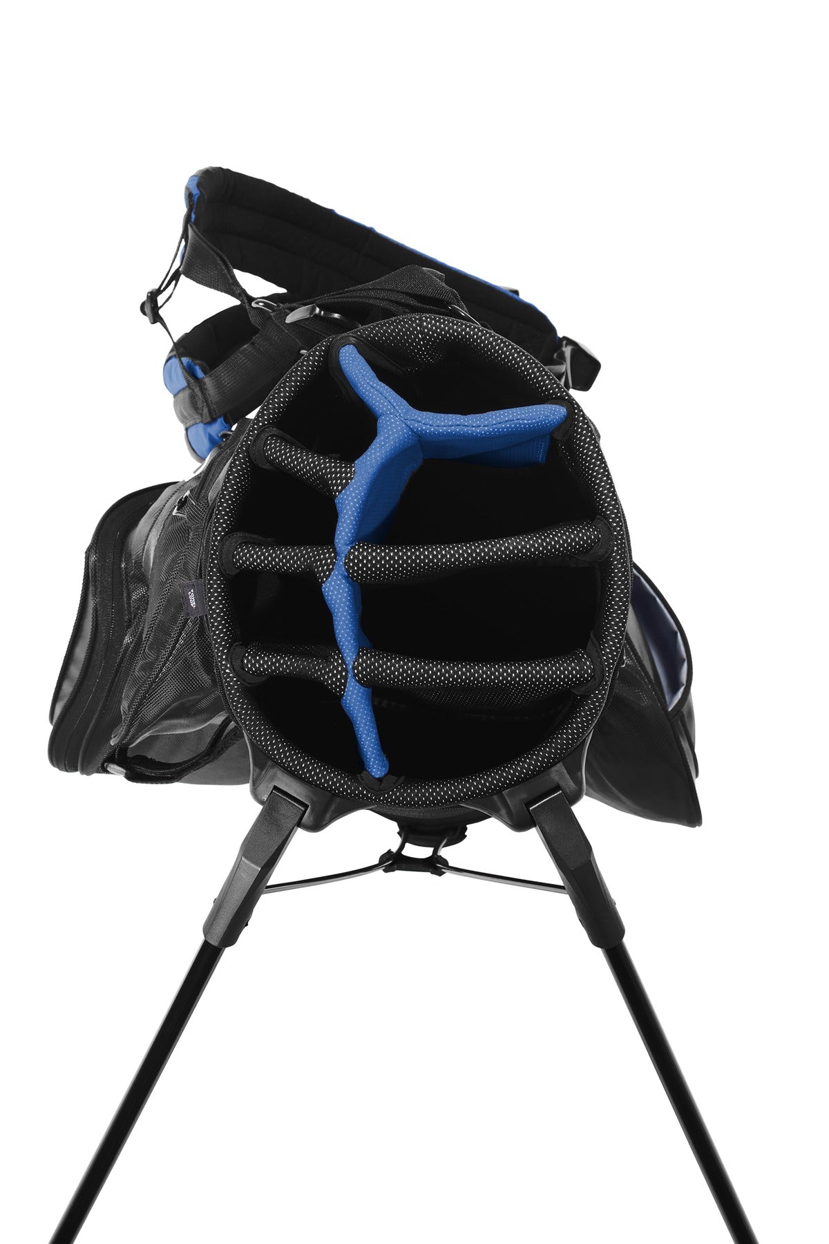 OGIO Vision 2.0 Golf Bag - Black/ Royal - flat front