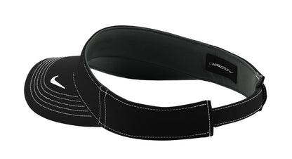 DISCONTINUED Nike Dri-FIT Swoosh Visor - Black - flat back