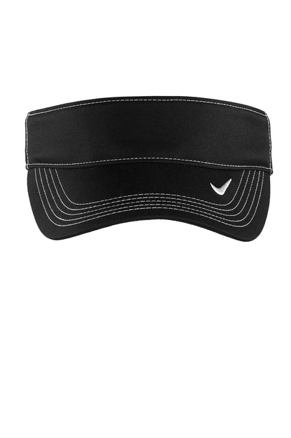 DISCONTINUED Nike Dri-FIT Swoosh Visor - Black - flat front