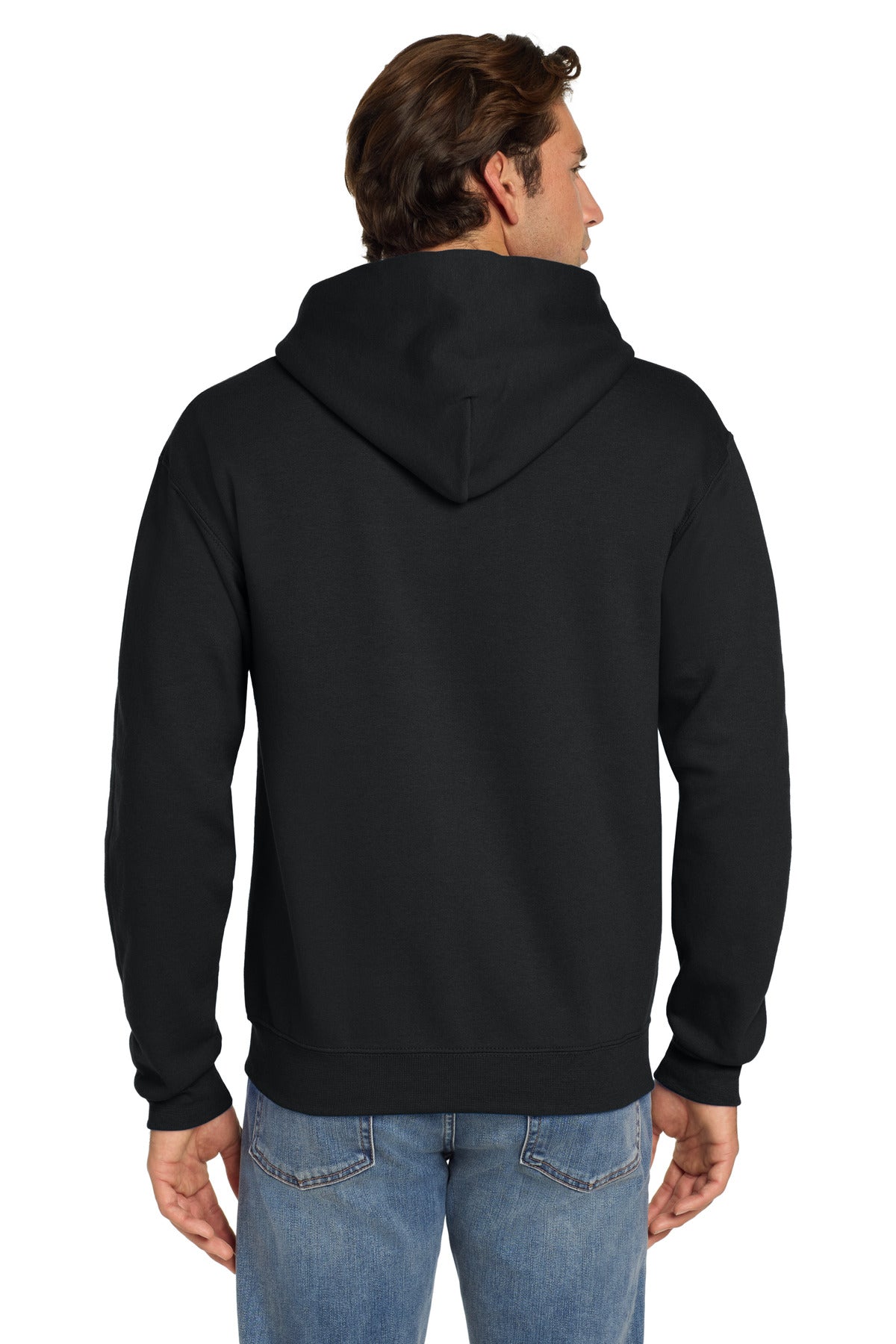Jerzees Super Sweats NuBlend Pullover Hooded Sweatshirt - Black - back
