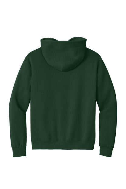 Jerzees Super Sweats NuBlend Pullover Hooded Sweatshirt - Forest Green - flat back