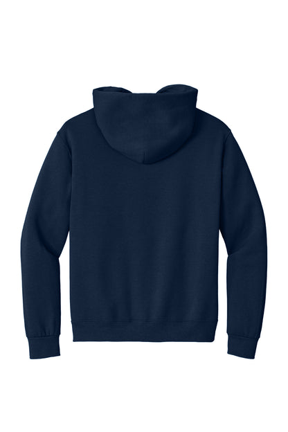 Jerzees Super Sweats NuBlend Pullover Hooded Sweatshirt - J. Navy - flat back