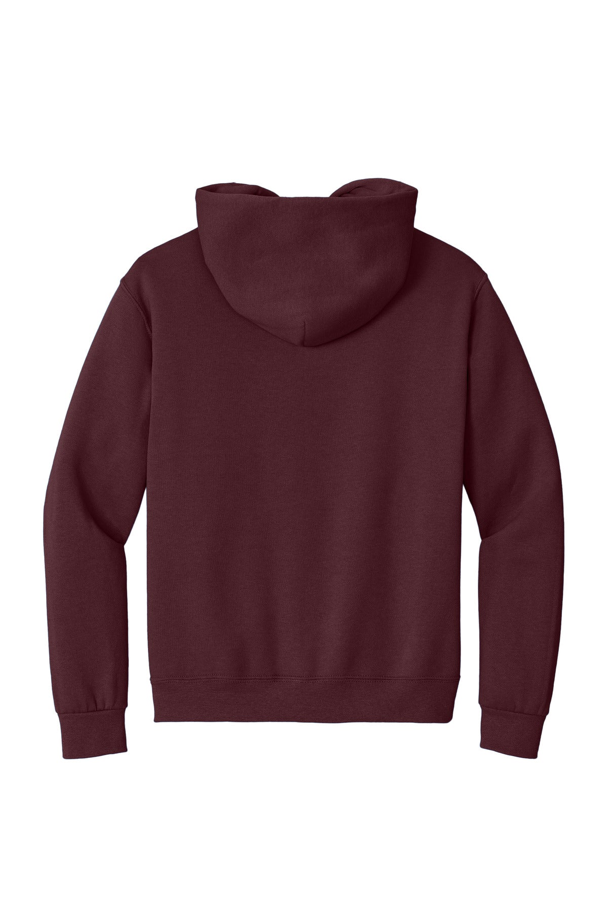 Jerzees Super Sweats NuBlend Pullover Hooded Sweatshirt - Maroon - flat back