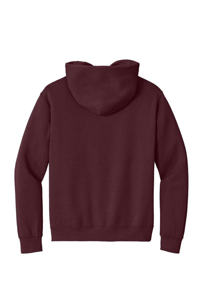 Jerzees Super Sweats NuBlend Pullover Hooded Sweatshirt - Maroon - flat back