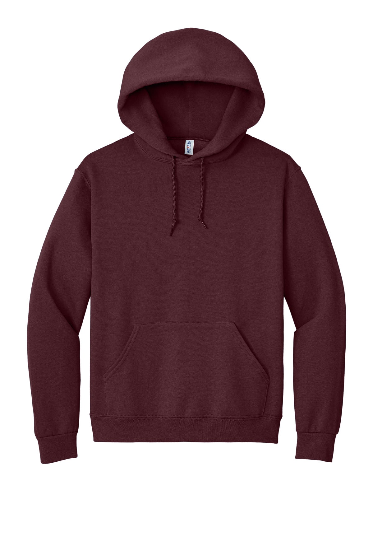 Jerzees Super Sweats NuBlend Pullover Hooded Sweatshirt - Maroon - flat front