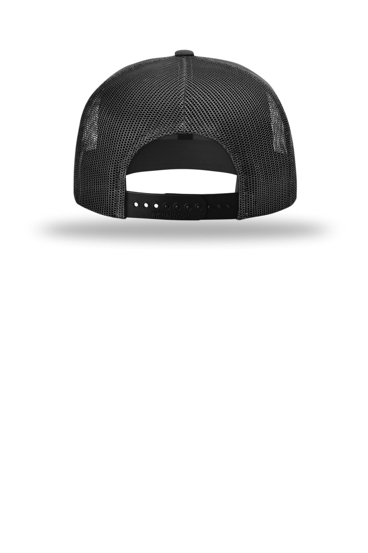 Richardson Acrylic-Wool Blend Flatbill Trucker - Black - flat back