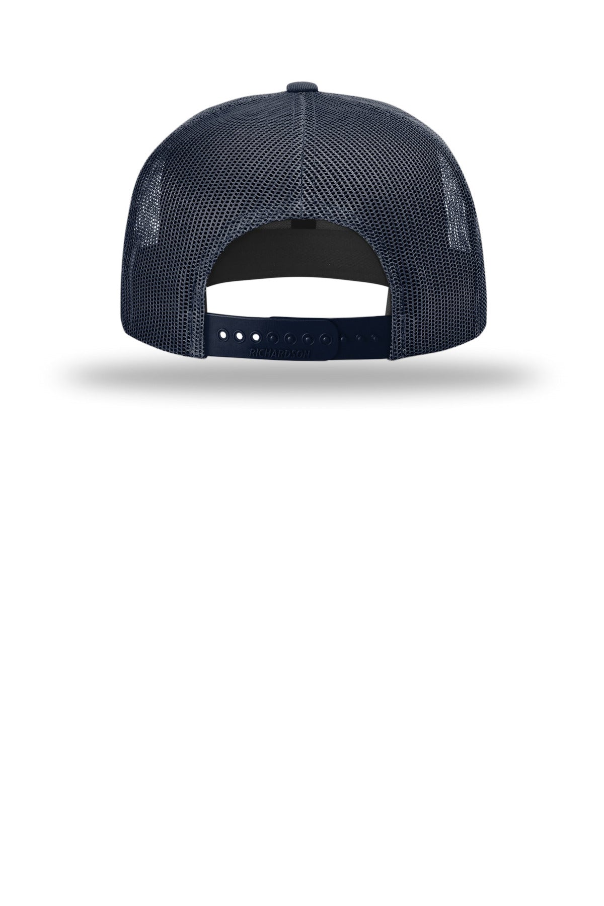Richardson Acrylic-Wool Blend Flatbill Trucker - Navy - flat back