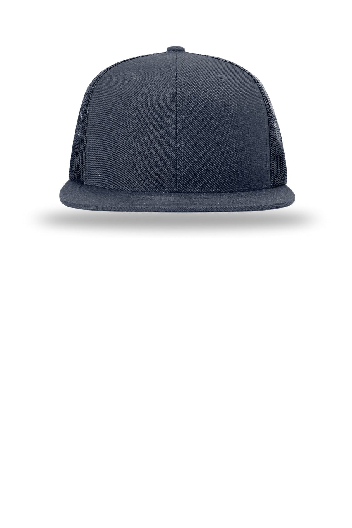 Richardson Acrylic-Wool Blend Flatbill Trucker - Navy - flat front