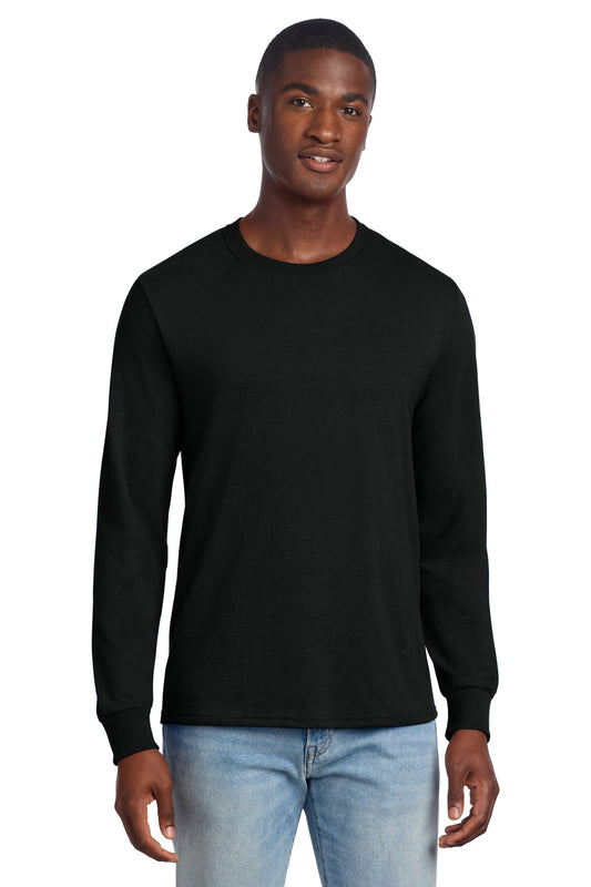 Jerzees Premium Blend Ring Spun Long Sleeve T-Shirt - Black Ink - front