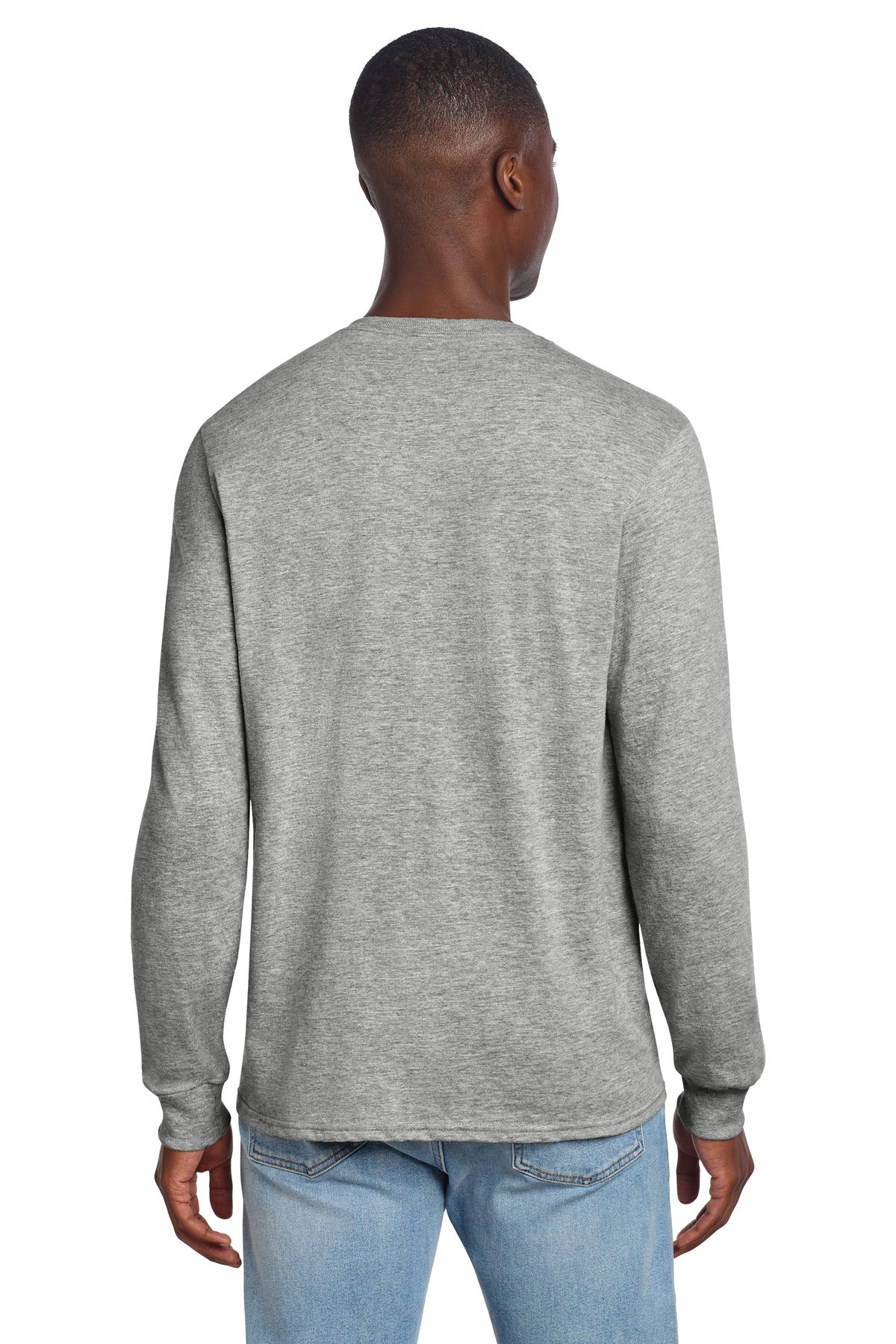 Jerzees Premium Blend Ring Spun Long Sleeve T-Shirt - Oxford - back