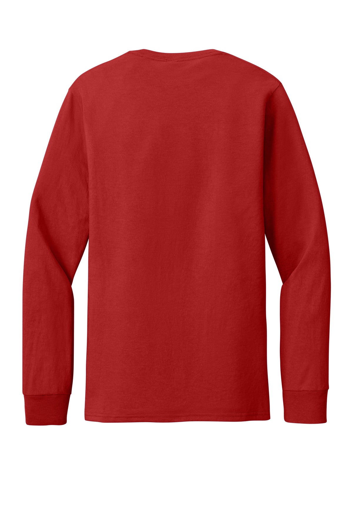 Jerzees Premium Blend Ring Spun Long Sleeve T-Shirt - True Red - flat back